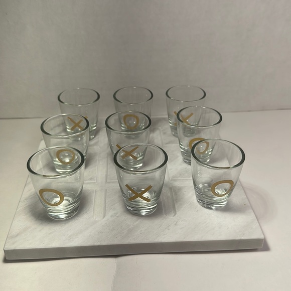 studio mercantile | Games | Marble Tic Tac Toe Shot Glass Set Game ...